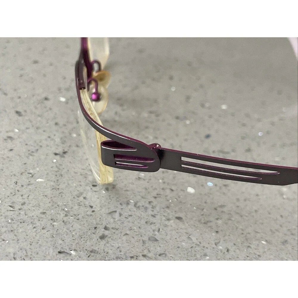 OKO by OKO B12 EYEGLASSES Frames ONLY 49-18-135 Paris France purple silver half